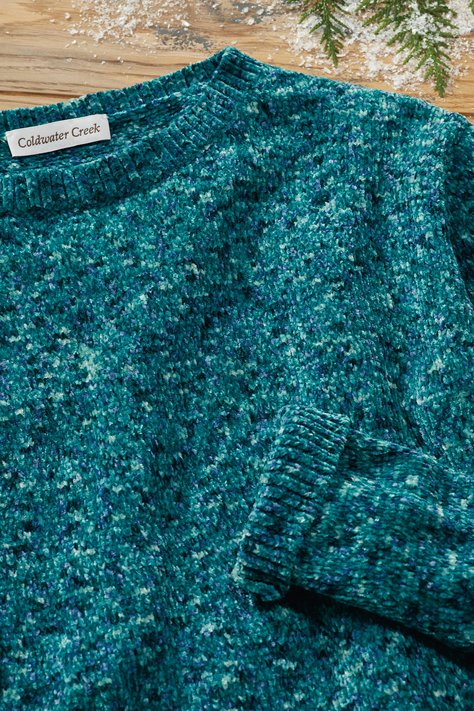 Color Twist Chenille Sweater