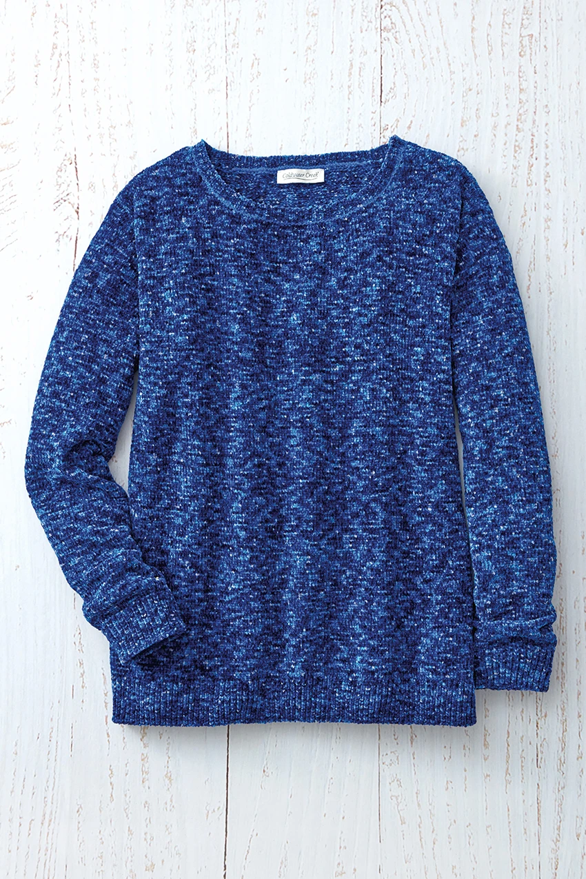 Color Twist Chenille Sweater