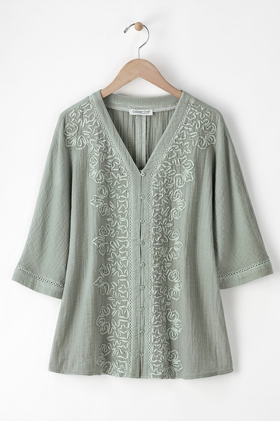 Summer Breeze Gauze Soutache Blouse