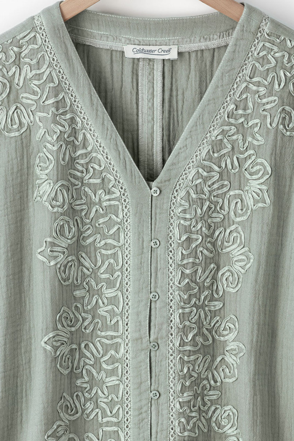Summer Breeze Gauze Soutache Blouse