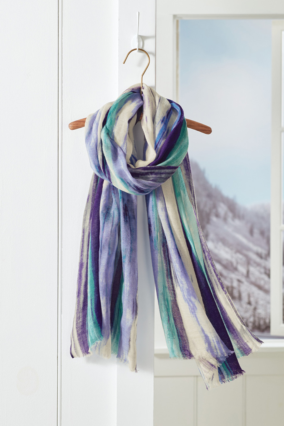 Winter Watercolor Scarf