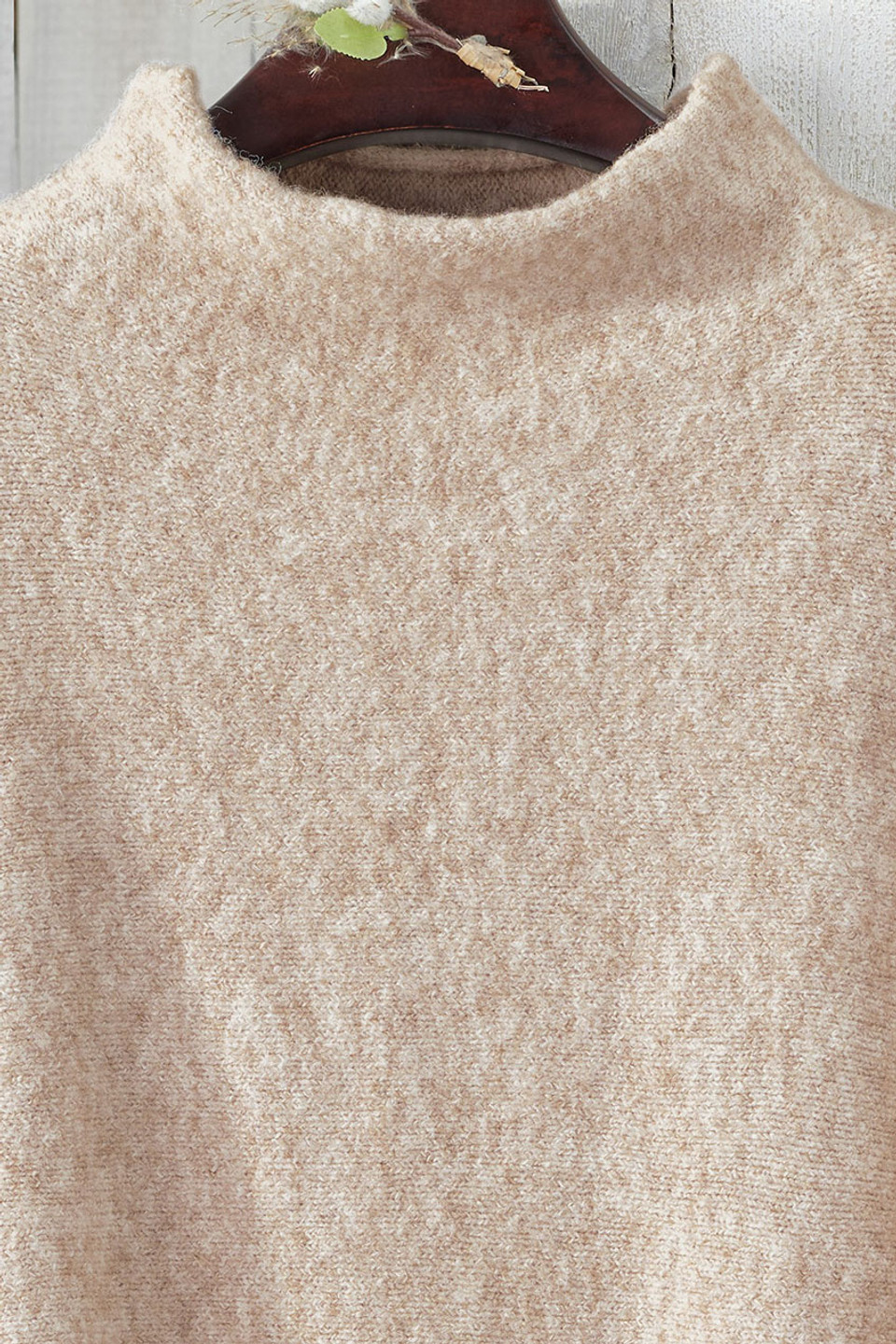 トップス Wool Cotton melange dolman sweater Dolman Sleeve Mockneck Sweater - Coldwater Creek