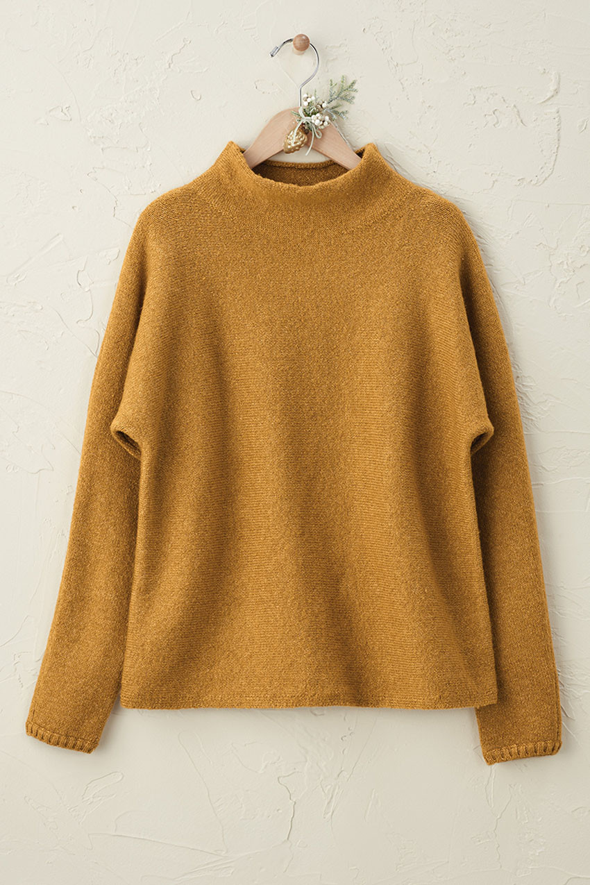 Dolman Sleeve Mockneck Sweater