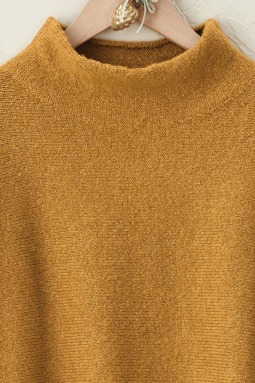 Dolman Sleeve Mockneck Sweater