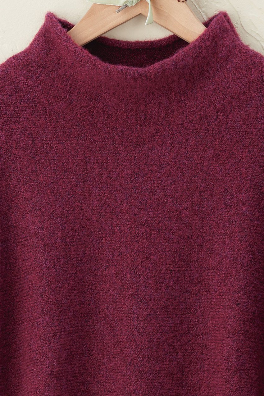 Dolman Sleeve Mockneck Sweater