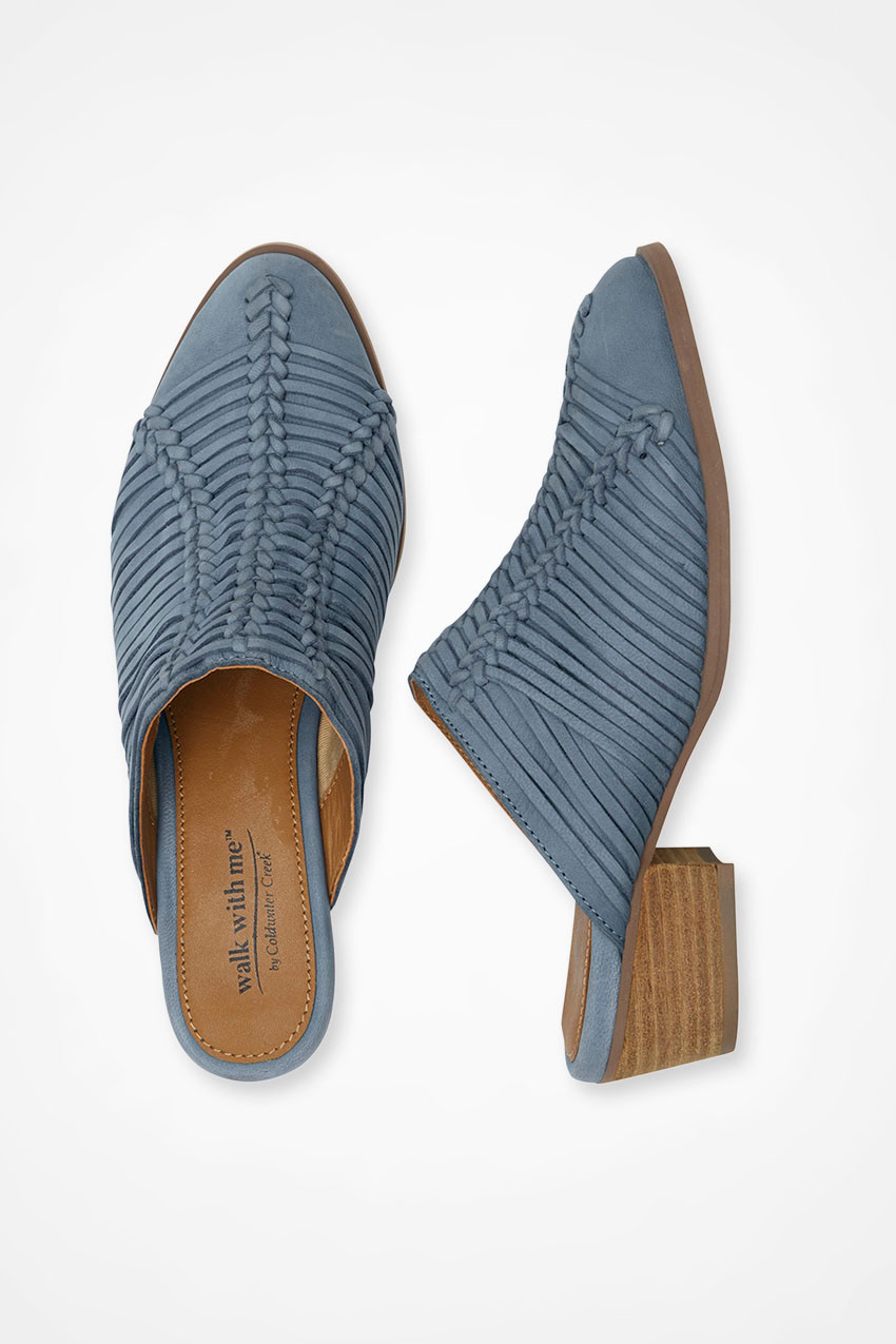 Amarillo Leather Mules by Walk With Me™ - Coldwater Creek