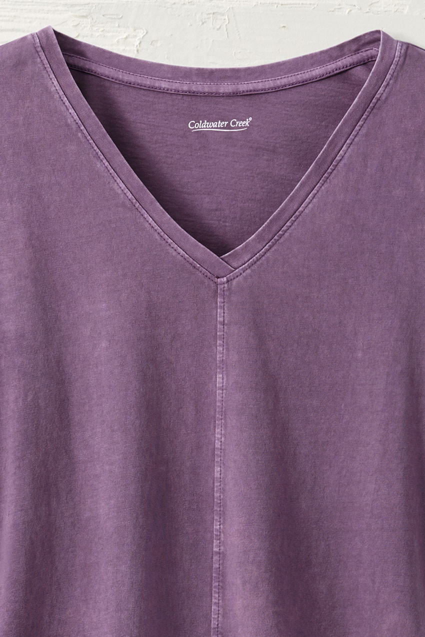 Vintage-Wash V-Neck Tee