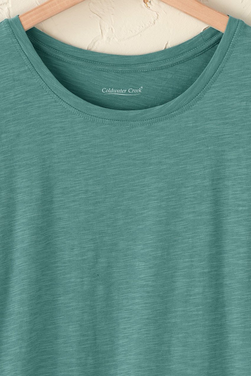 Ruffled Charm Slub Tee