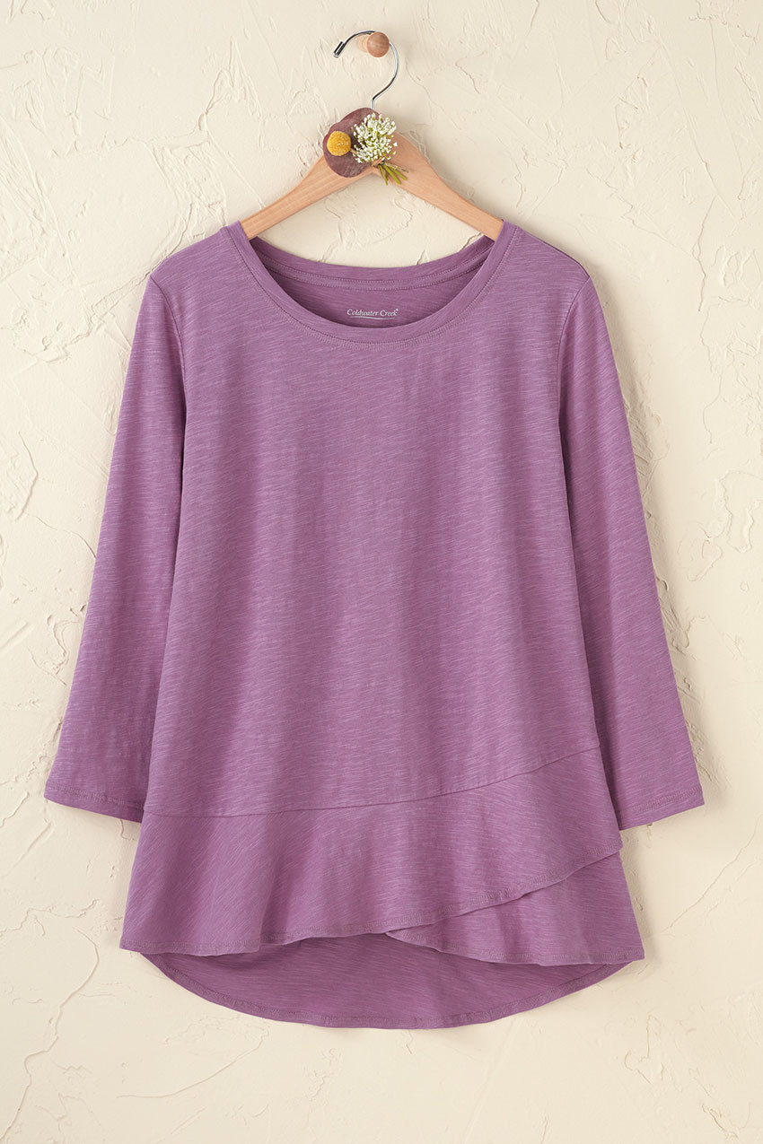 Ruffled Charm Slub Tee