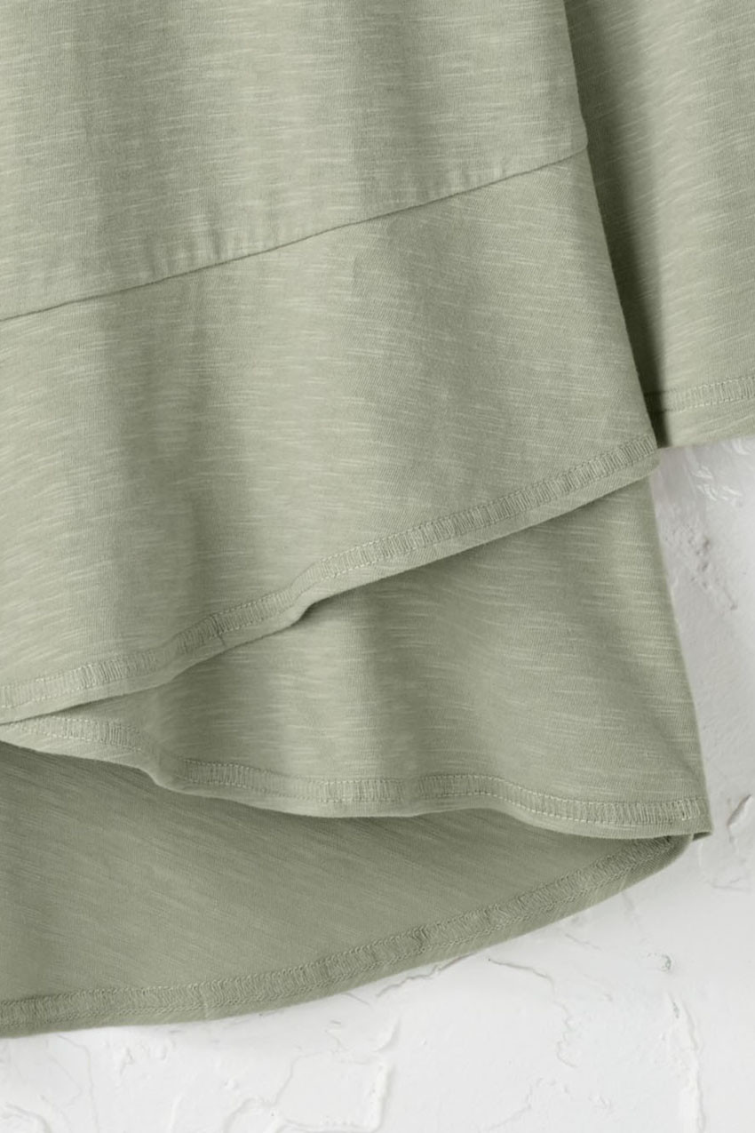 Ruffled Charm Slub Tee