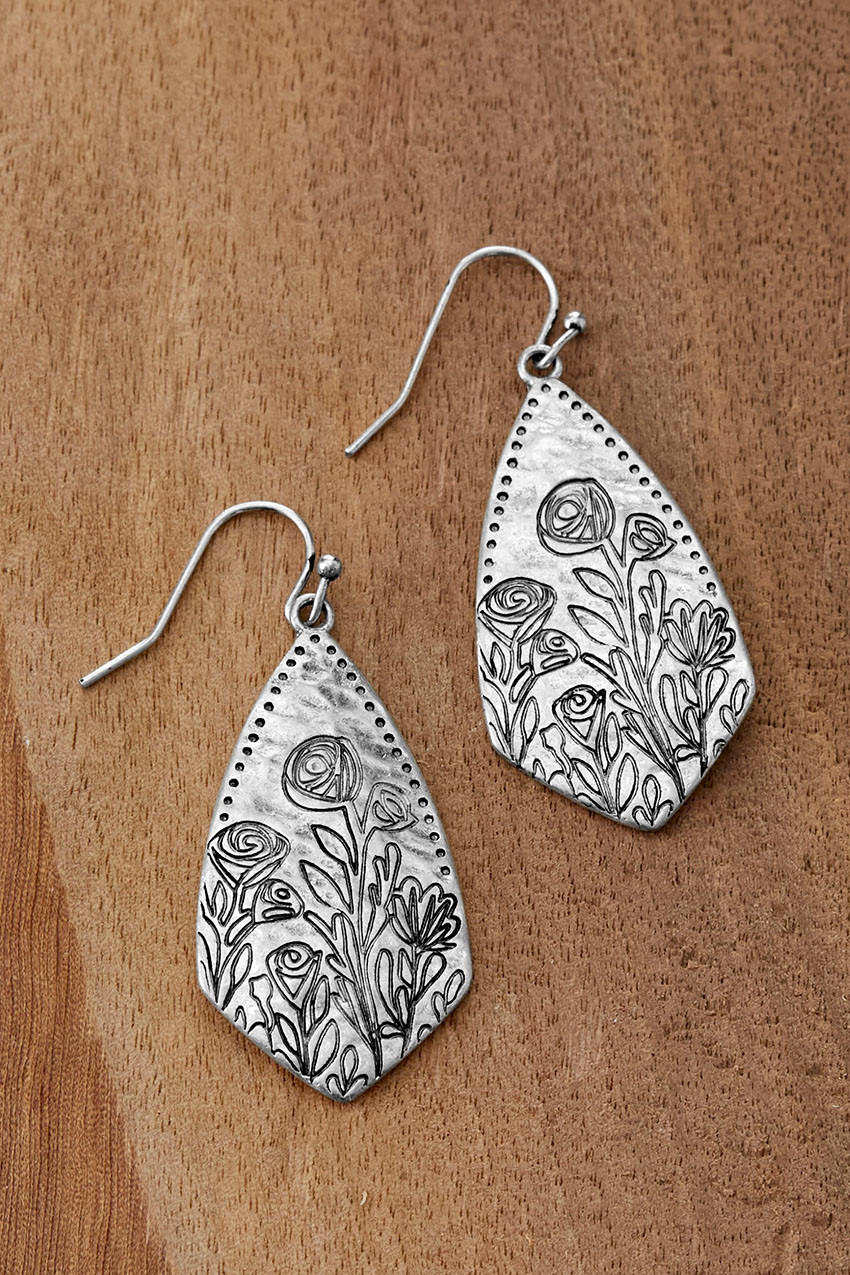 Etched Metal Earrings