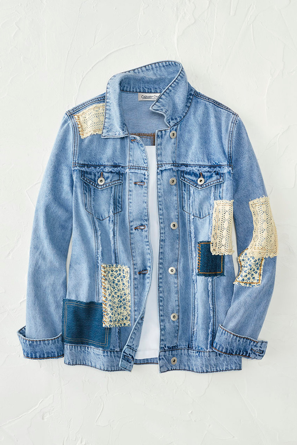 【Eaphi】PATCHWORK EMBROIDERY LACE JACKET PATCHWORK EMBROIDERY LACE JACKET