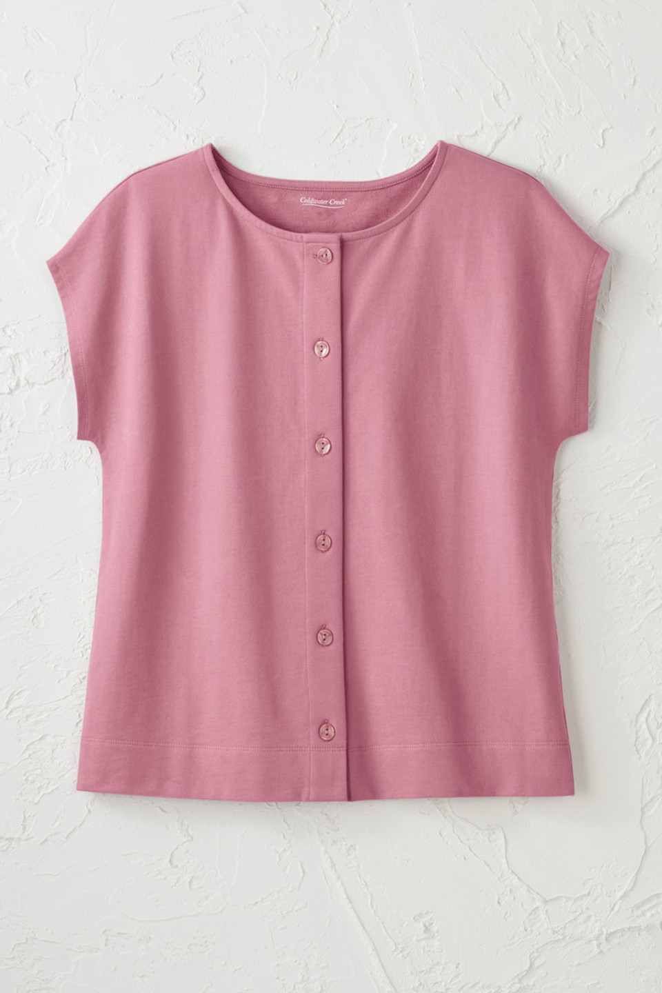Boxy Button-Front Tee