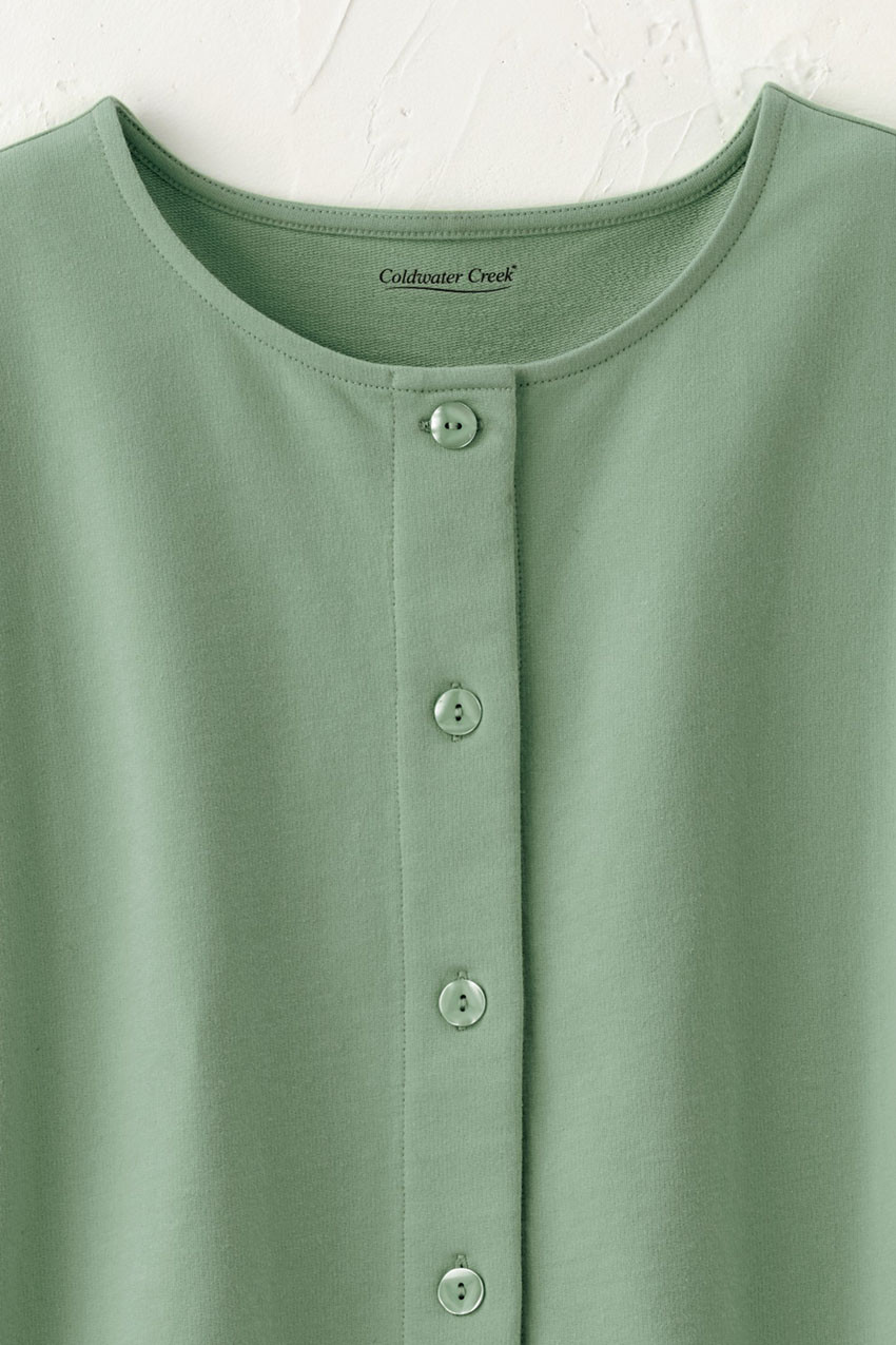 Boxy Button-Front Tee