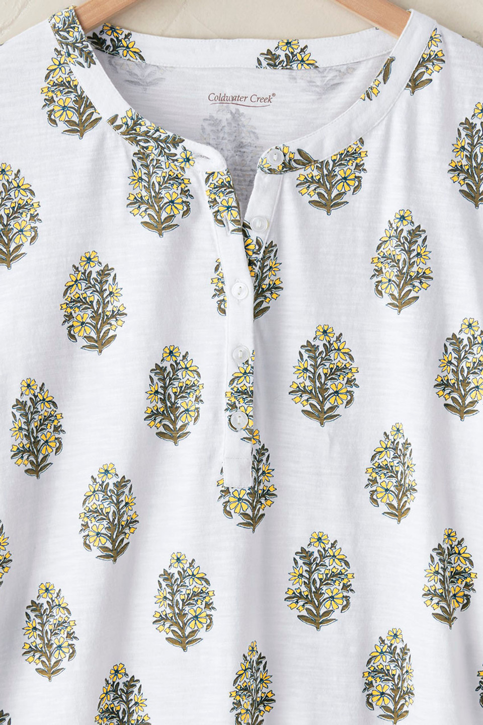 Botanical Block Print Henley