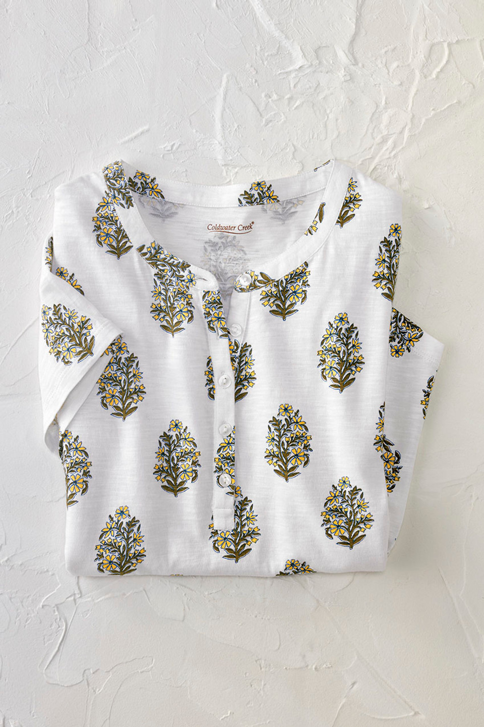 Botanical Block Print Henley