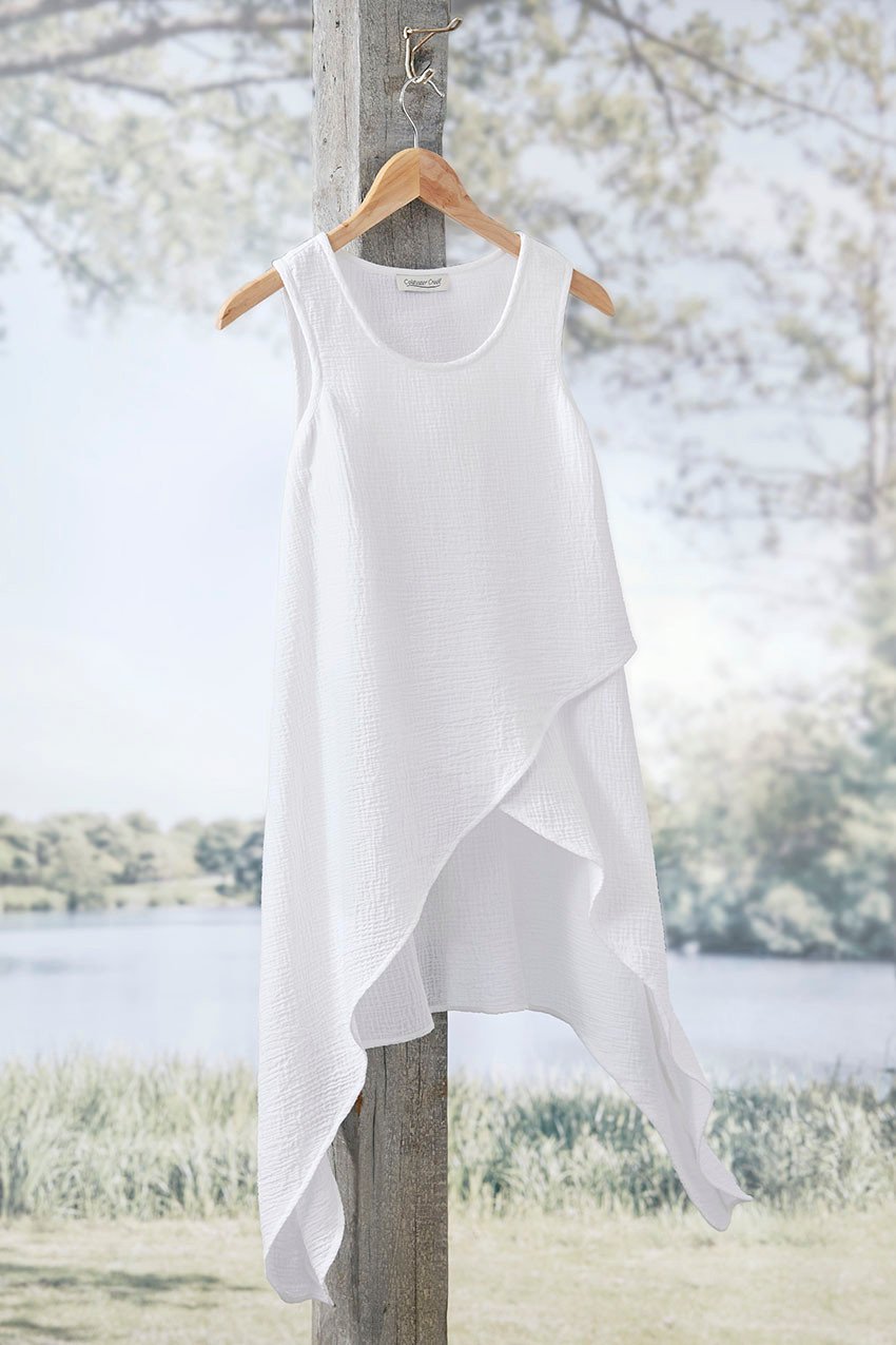 Light As Air Crossover Gauze Top