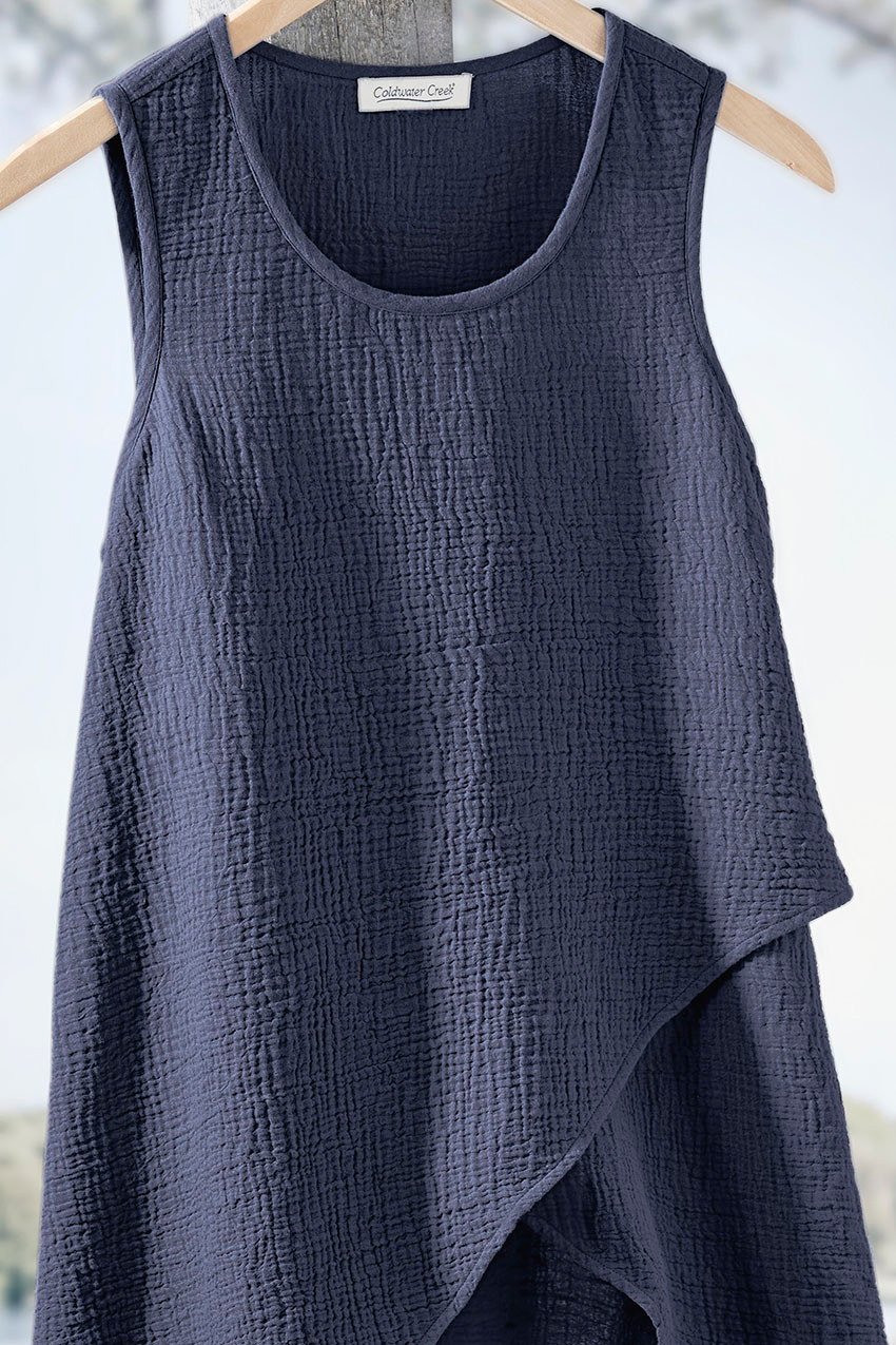 Light As Air Crossover Gauze Top