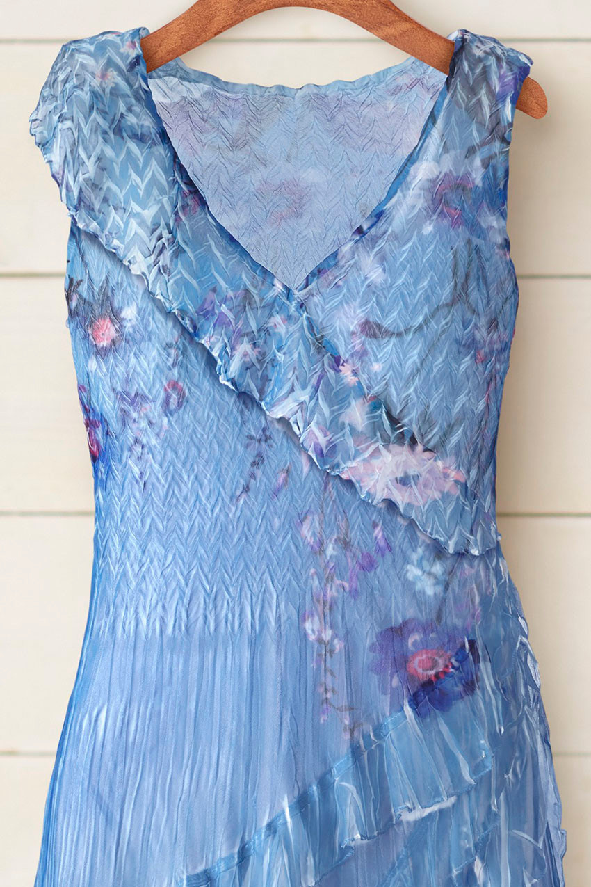 Climbing Blossom Ruffle Dress by Komarov