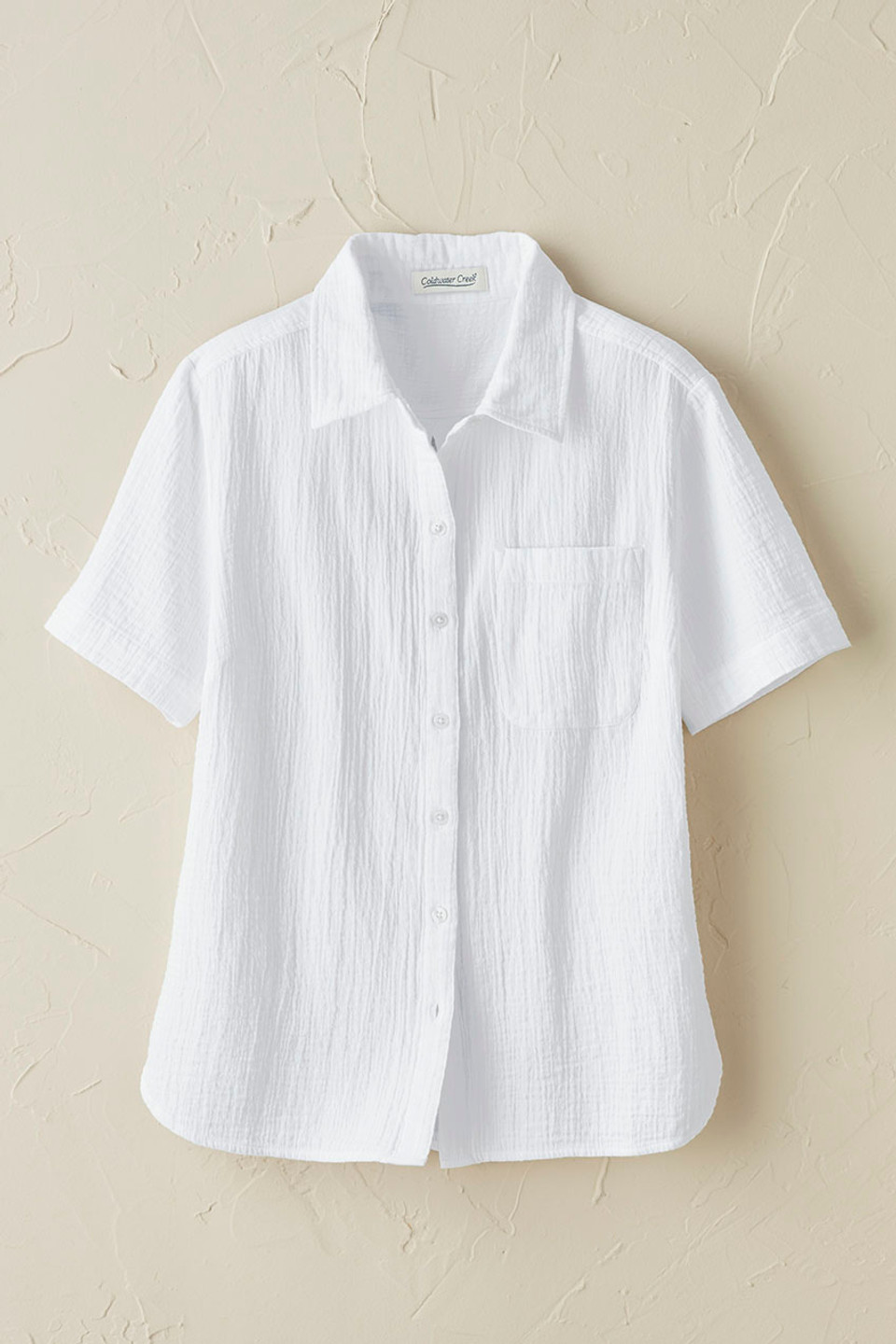 Summer Breeze Gauze Camp Shirt - Coldwater Creek