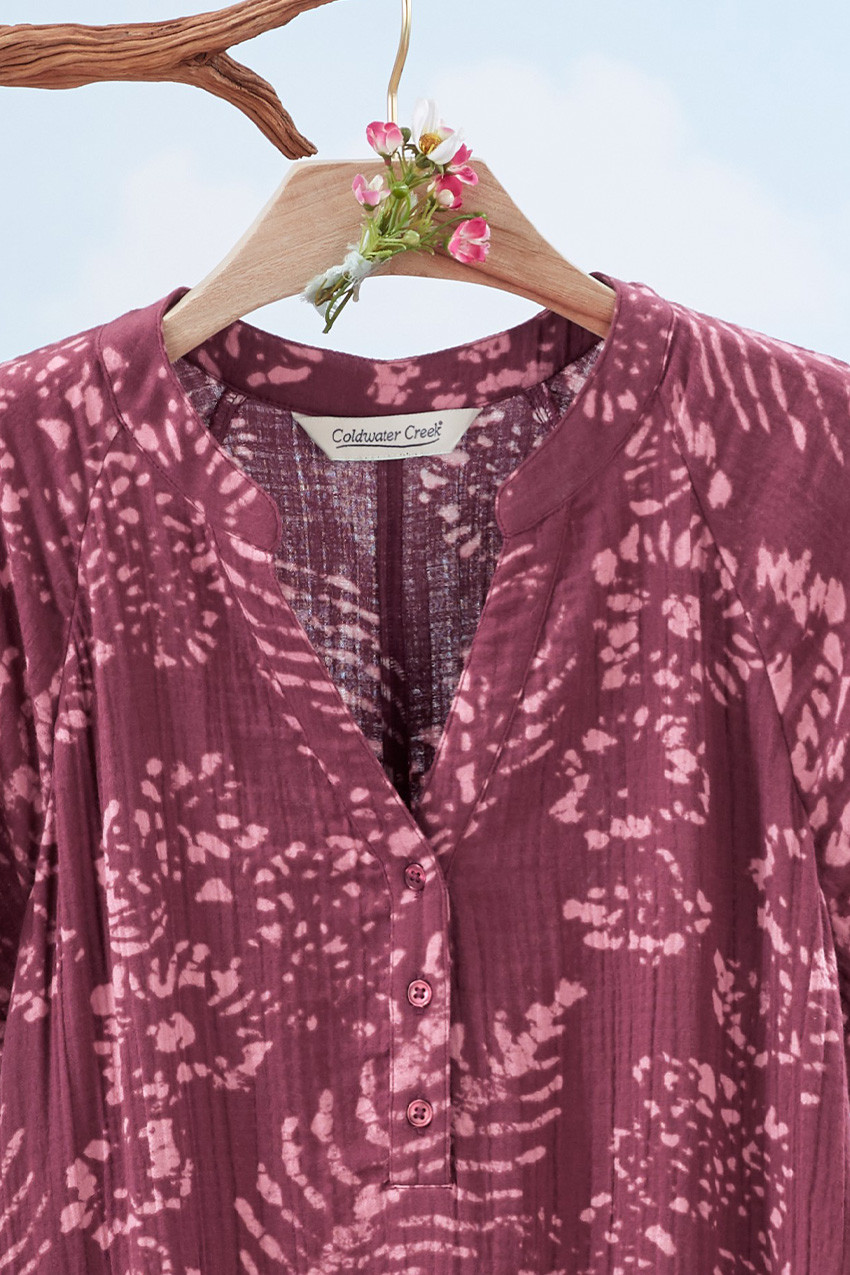 Batik Brushstroke Gauze Caftan