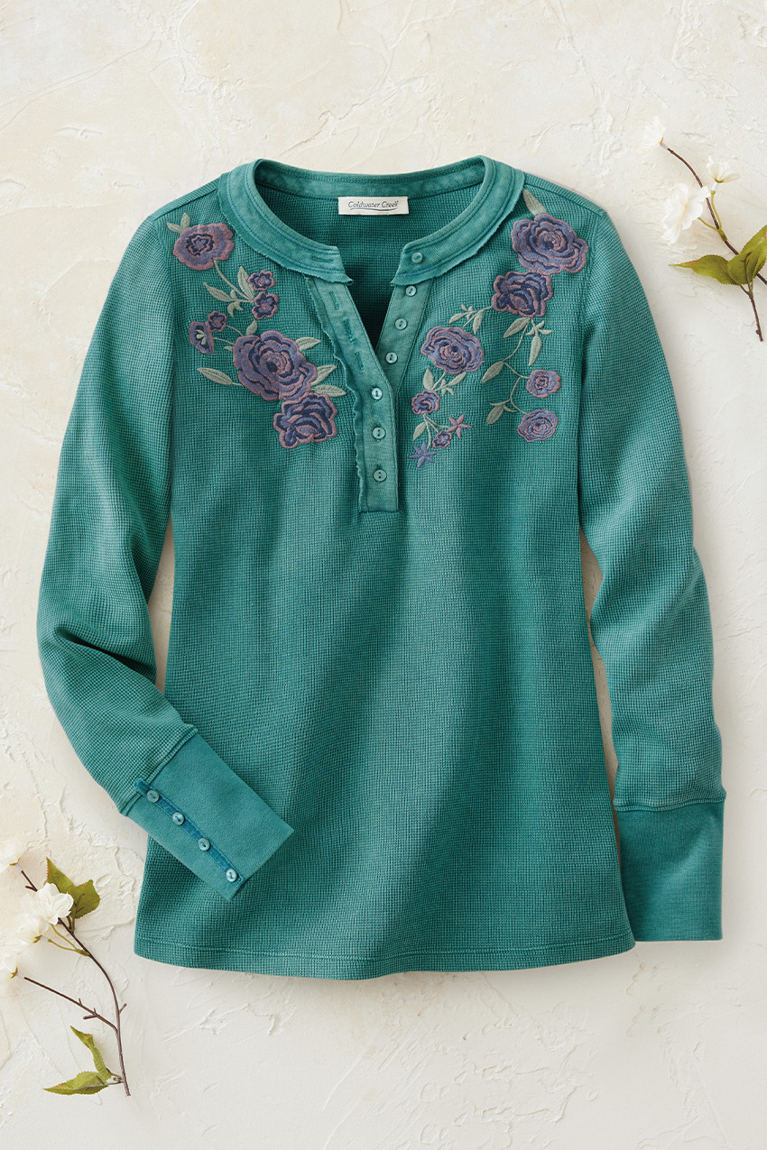 Bellarosa Waffle Tee - Coldwater Creek