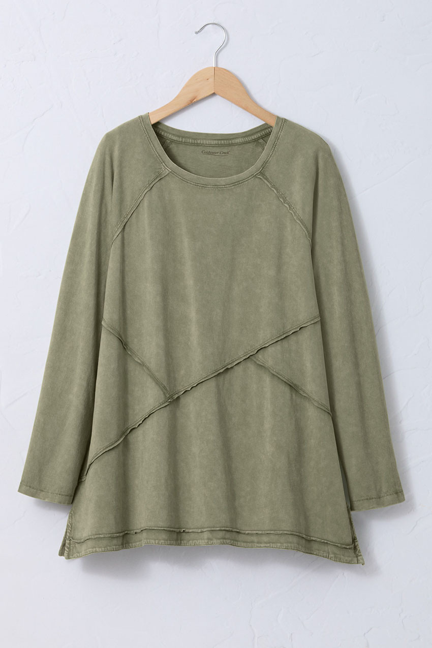 Vintage-Wash Seamed Tunic - Coldwater Creek