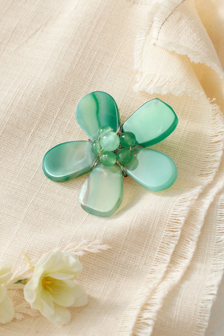 Beaded Petals Pin
