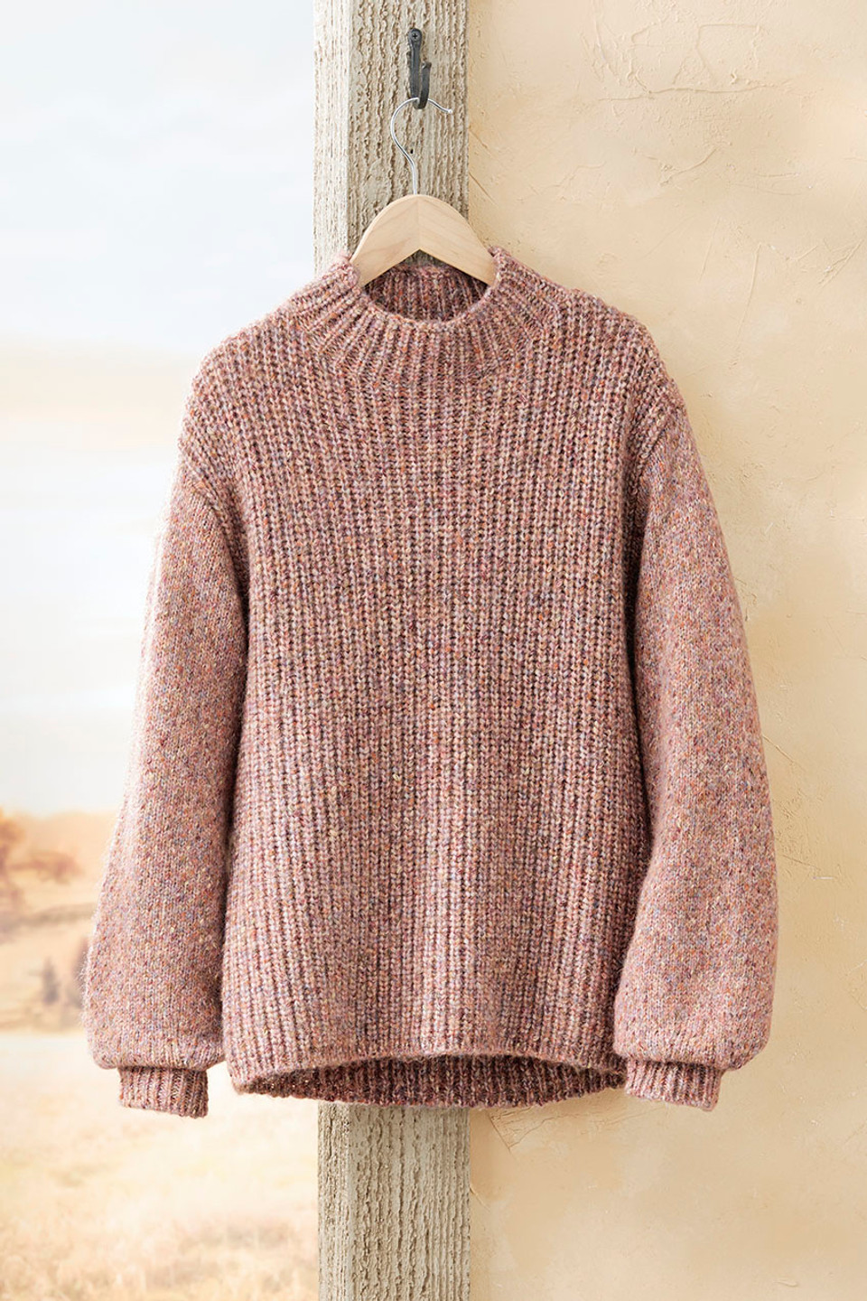 Marled Funnelneck Sweater