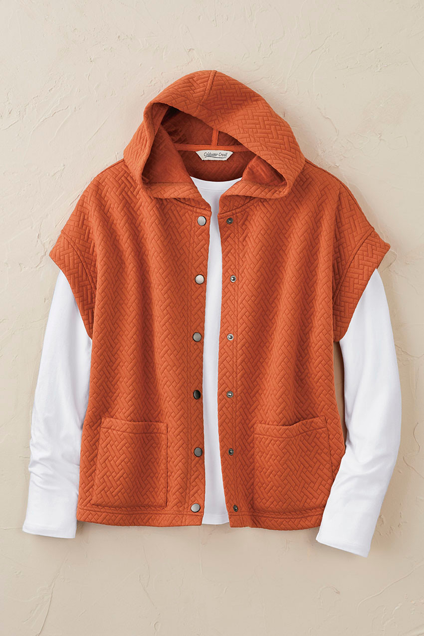 Cap-Sleeve Quilted Vest