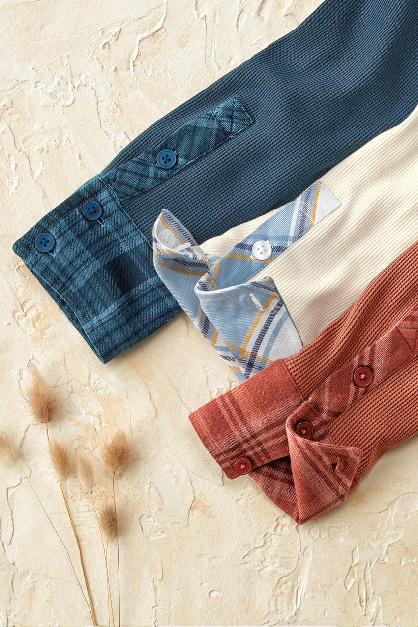 Plaid Pathways Waffle Tee