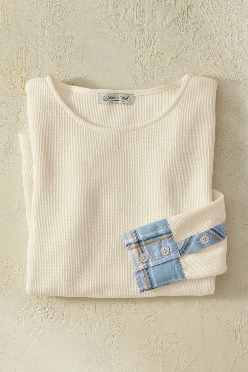 Plaid Pathways Waffle Tee