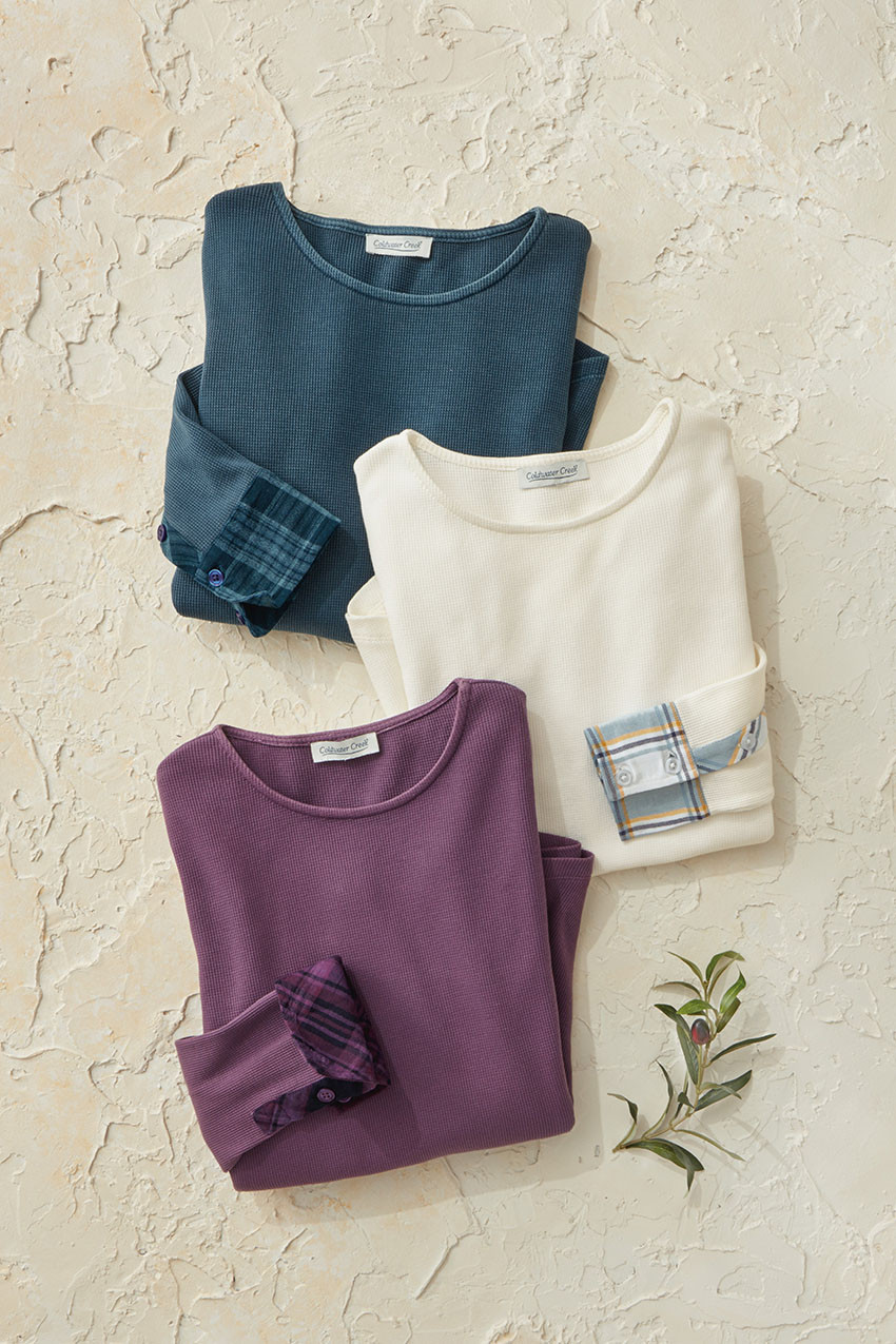 Plaid Pathways Waffle Tee