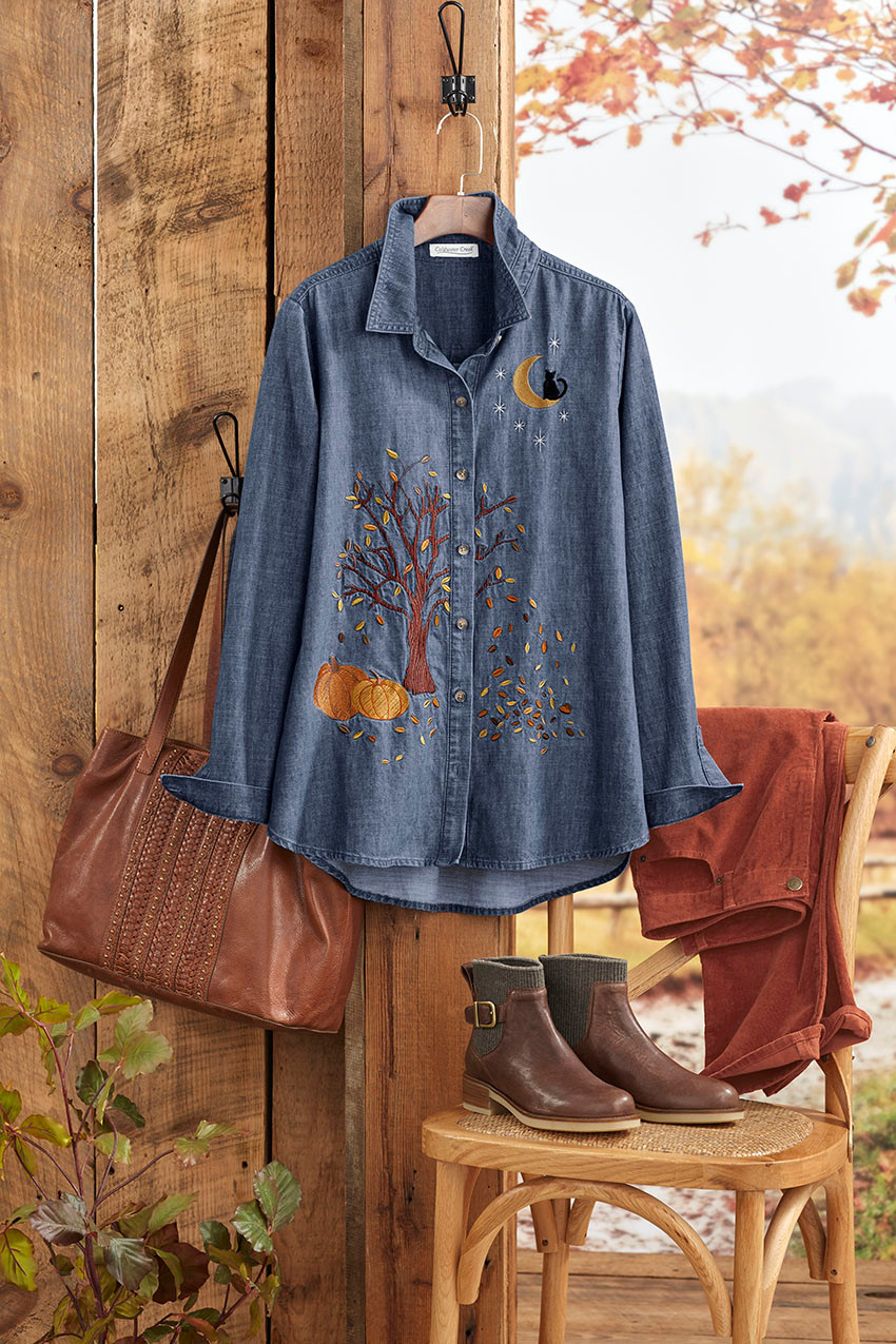 Fall Festival Denim Shirt - Coldwater Creek