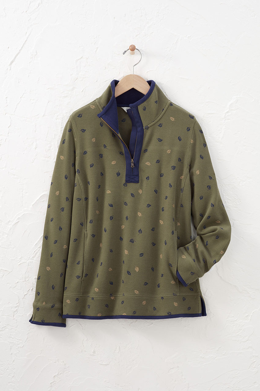 Dancing Leaves Quarter-Zip Sweatshirt