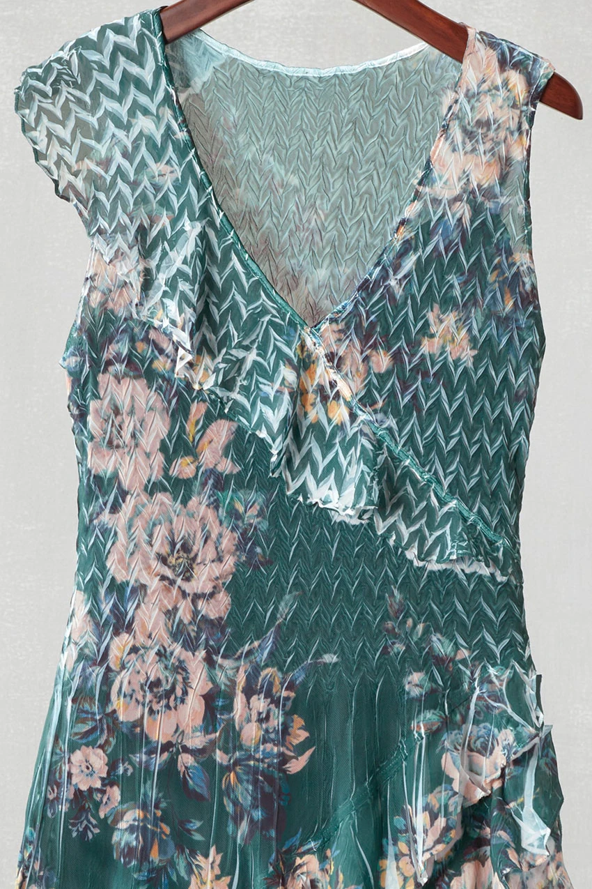 Calypso Border Ruffle Dress by Komarov