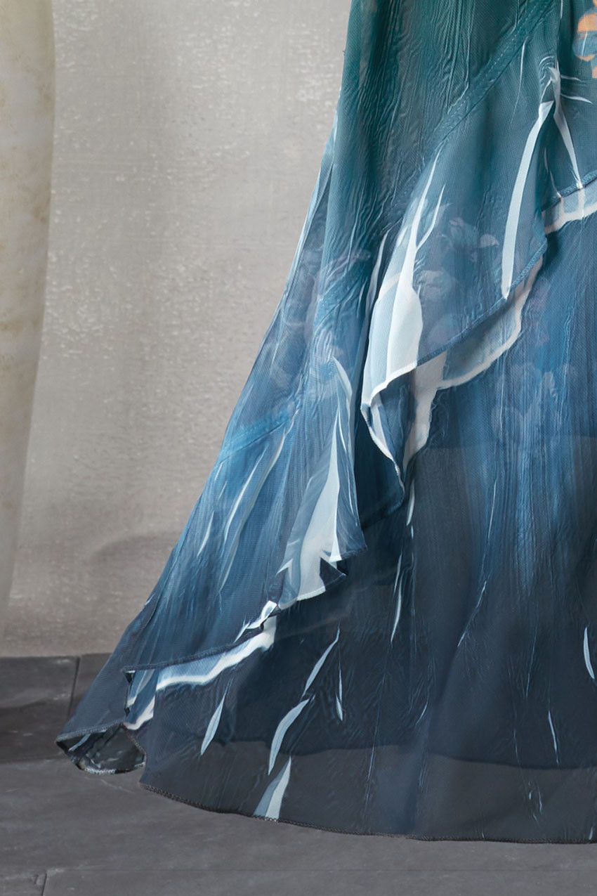 Calypso Border Ruffle Dress by Komarov