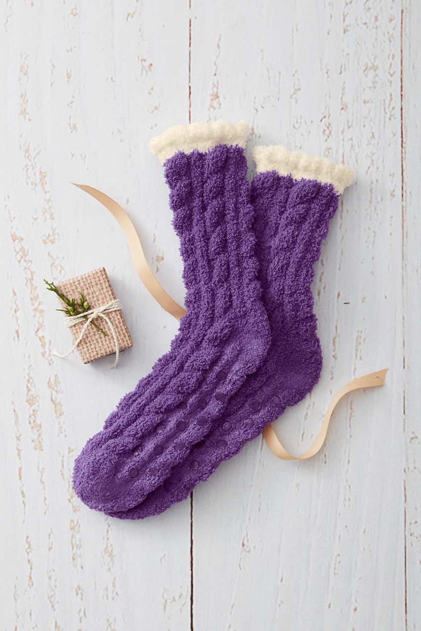 Cozy Comfort Cable Socks - Coldwater Creek