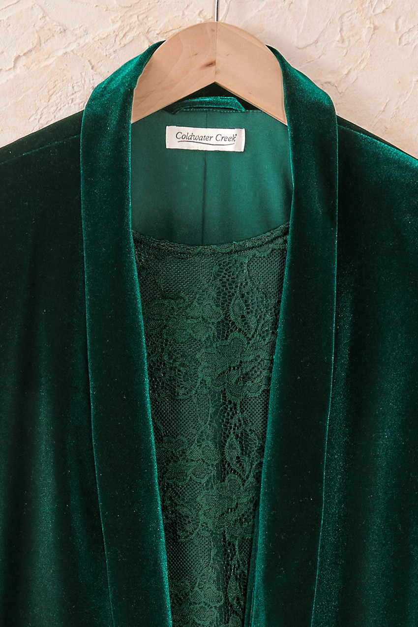 Ruched Velvet Jacket