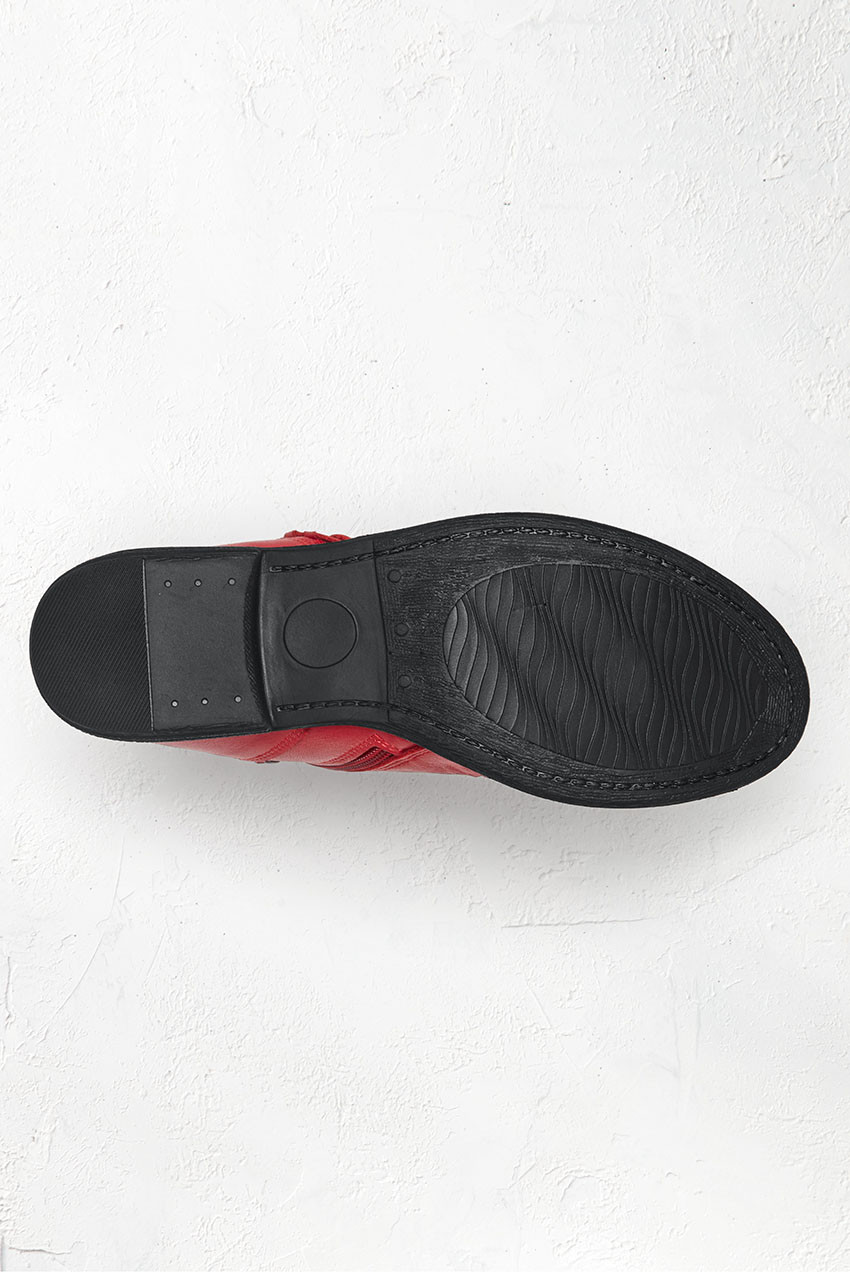 Carmen Leather Booties by Walk With Me™.