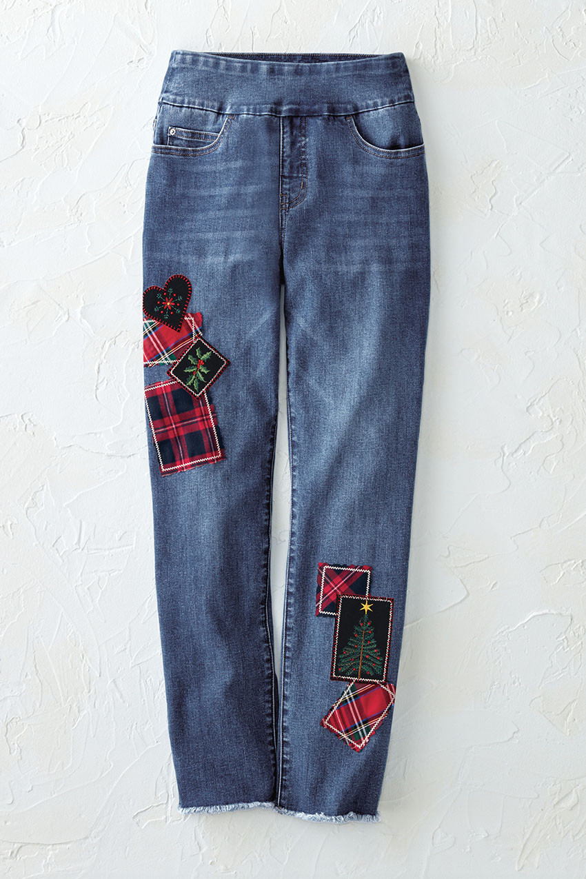 Pining for Patchwork Ankle Jeans