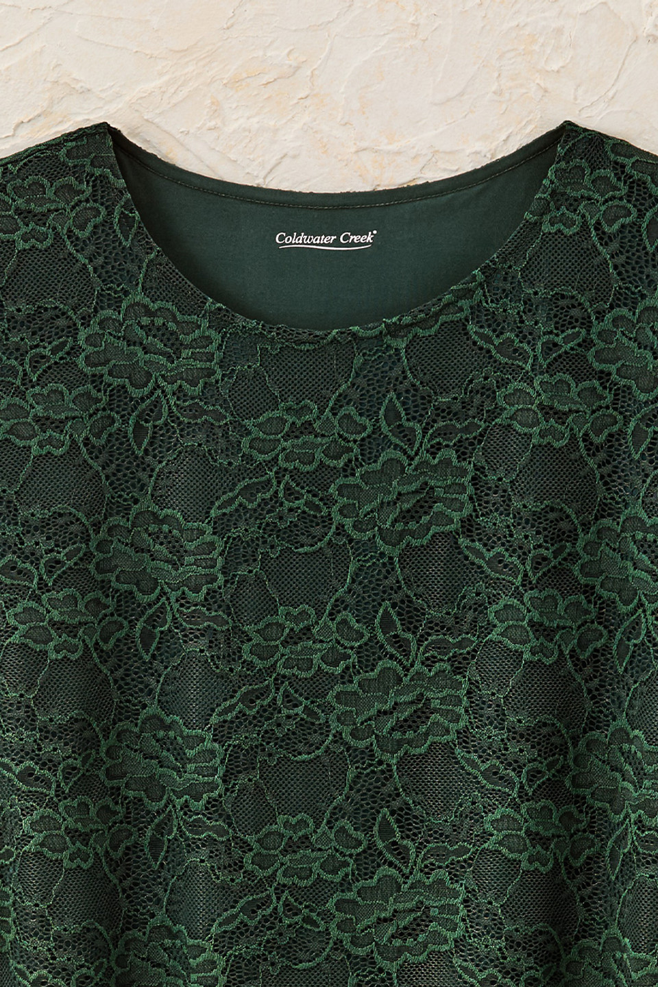 Cap-Sleeve Stretch Lace Tee