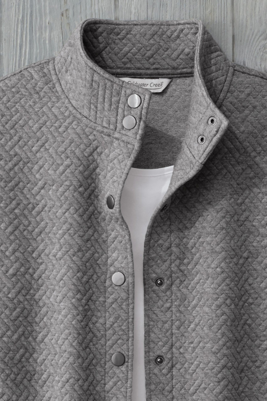 Tulip-Hem Jacquard Vest - Coldwater Creek