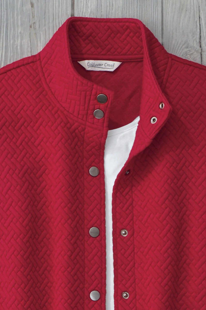 Tulip-Hem Jacquard Vest - Coldwater Creek