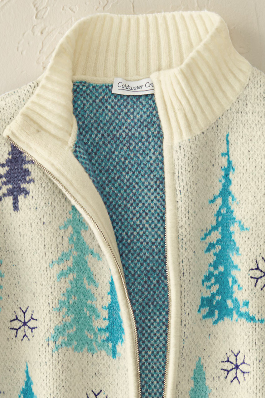 Winter Woods Zip Cardigan - Coldwater Creek