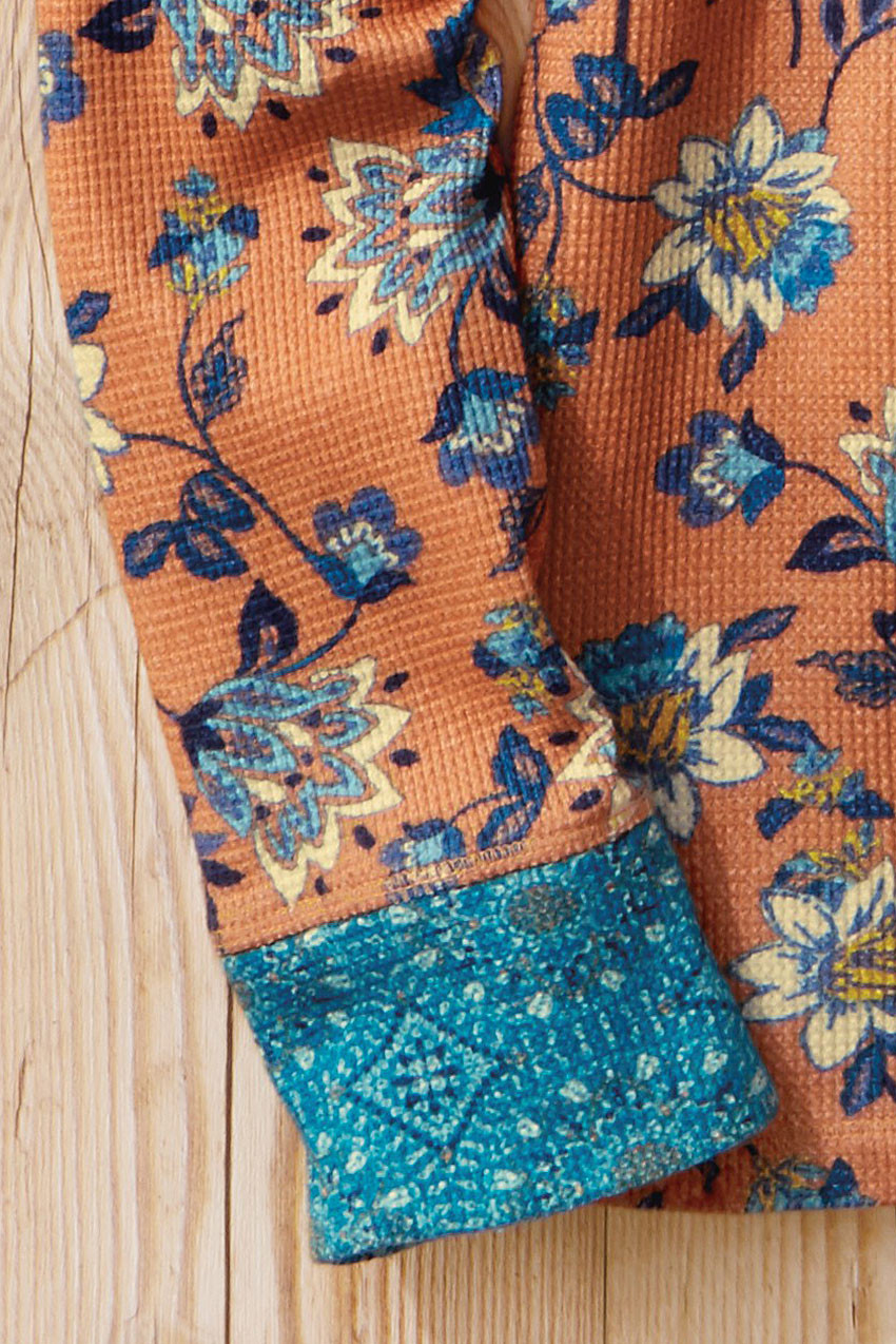 Mixed Print Waffle Tee