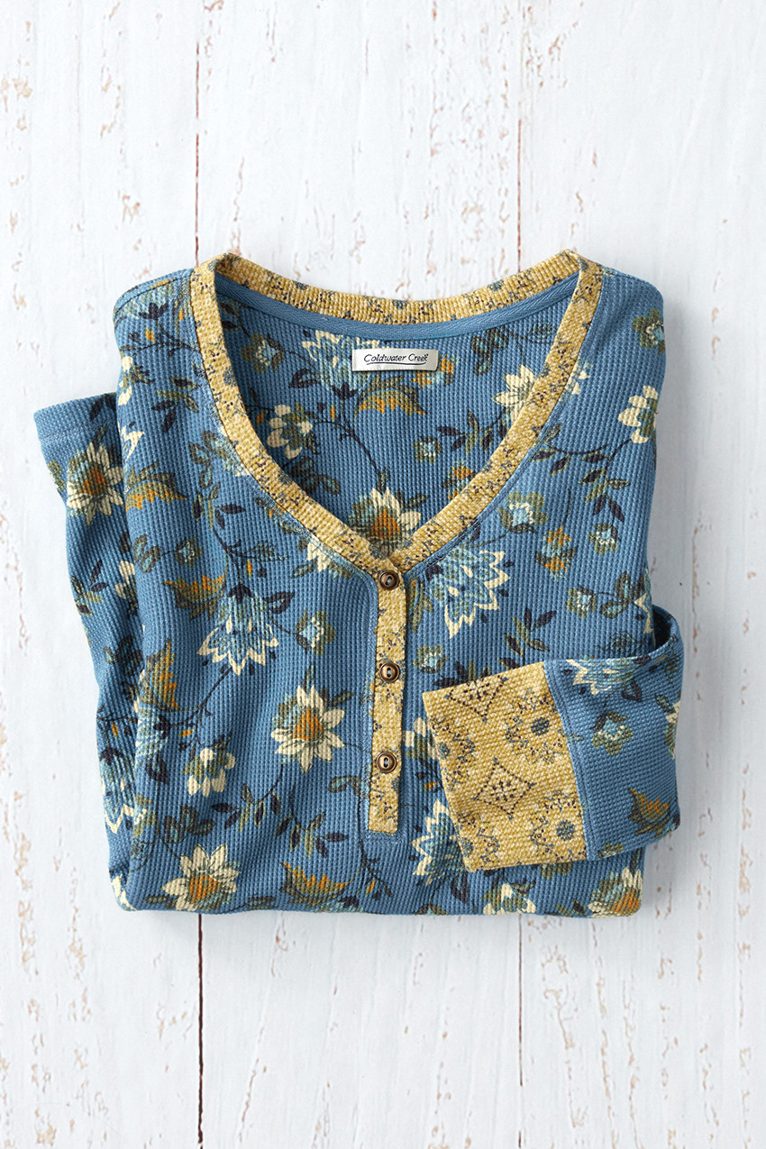 Mixed Print Waffle Tee