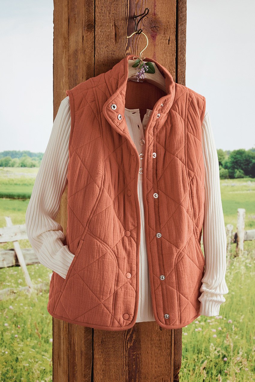 Quilted Gauze Vest
