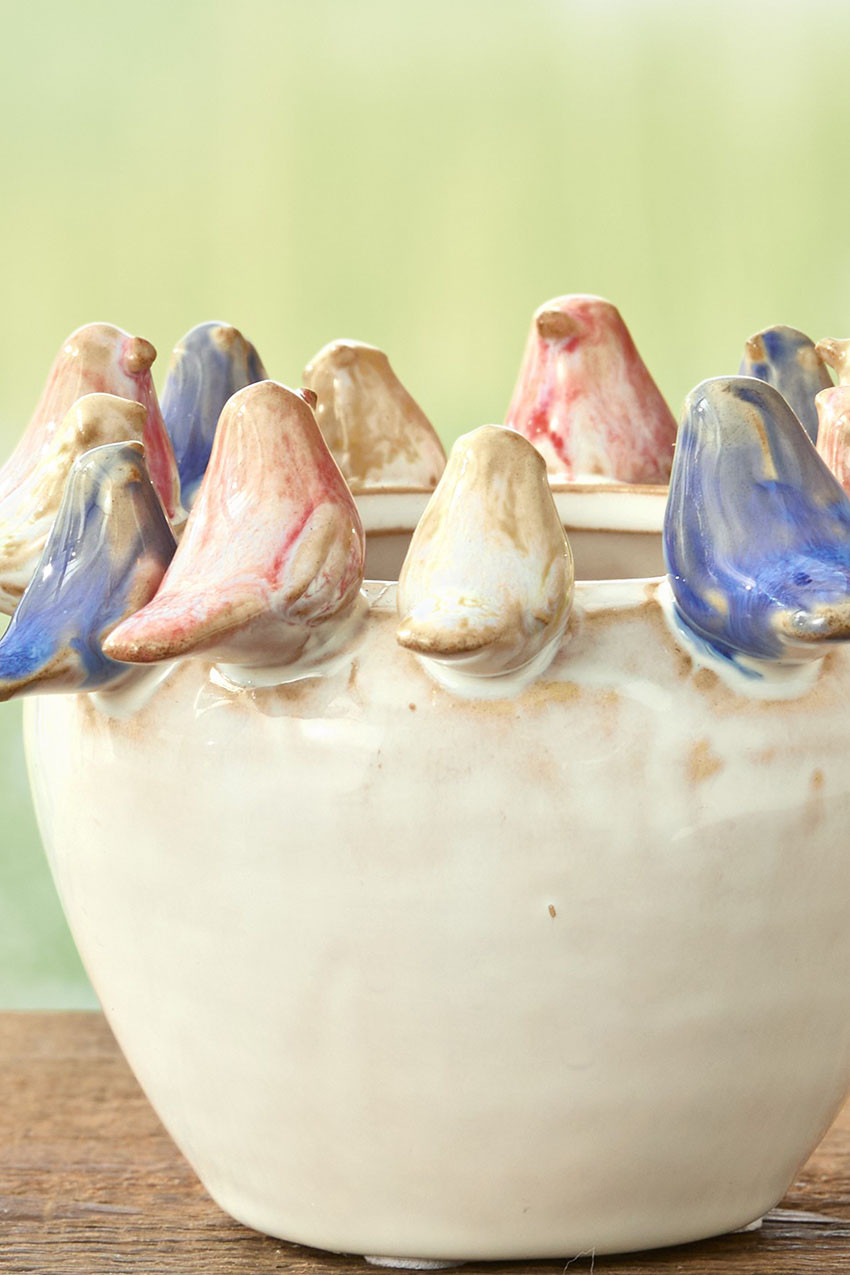 Small Perched Birds Planter