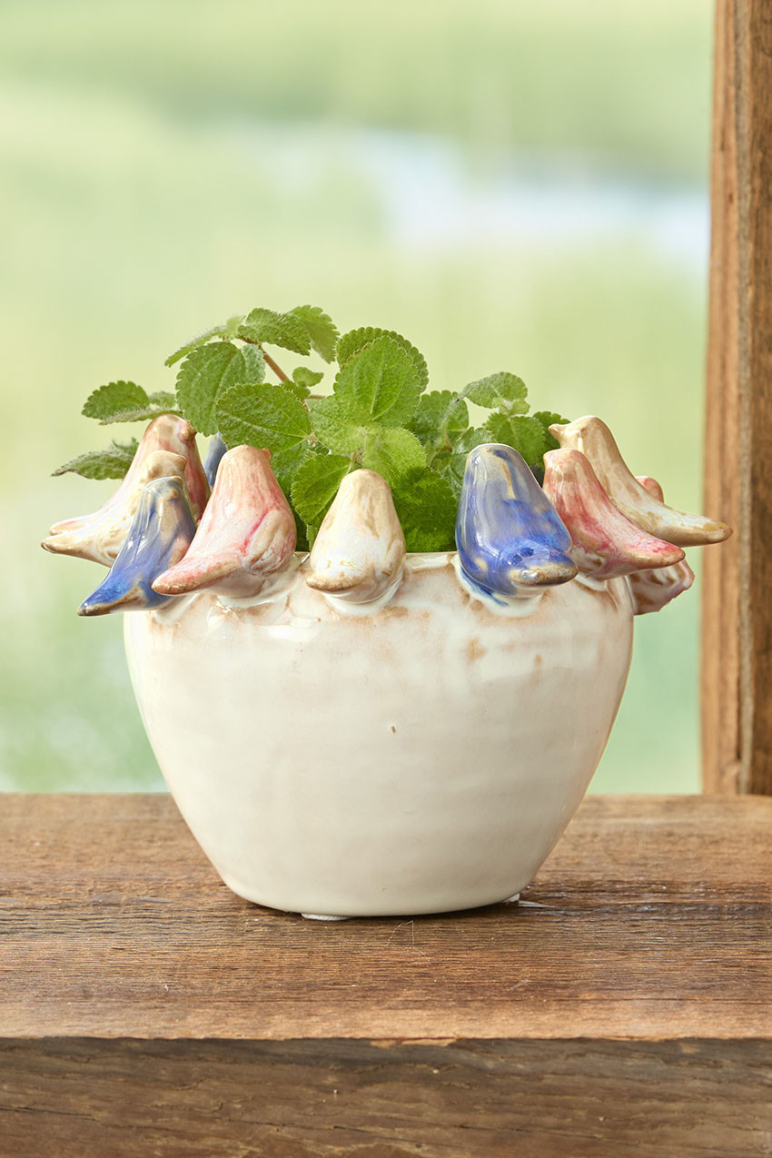 Small Perched Birds Planter